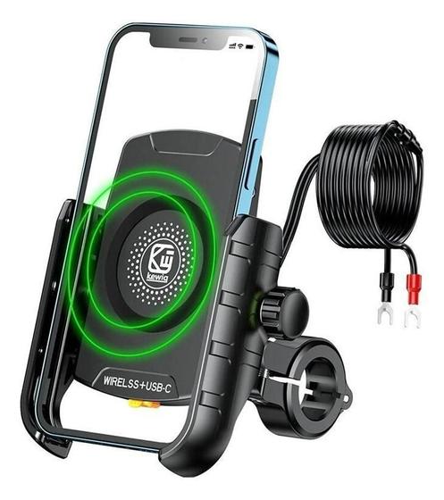 Imagem de Suporte Celular Moto Carregamento Indução E Usb Turbo Bike