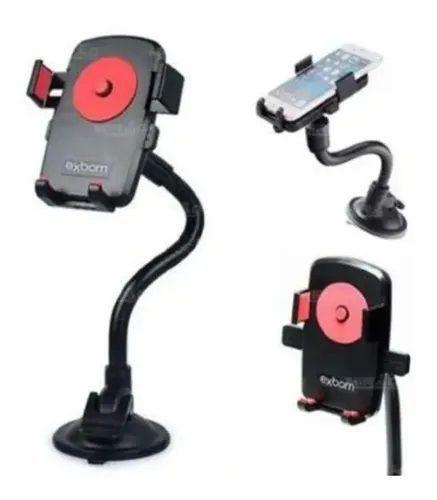 Imagem de Suporte Celular Veicular Carro Gps Vidro Articulado Envio imediato