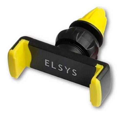 Imagem de Suporte celular veicular elsys universal entrada de ar amarelo