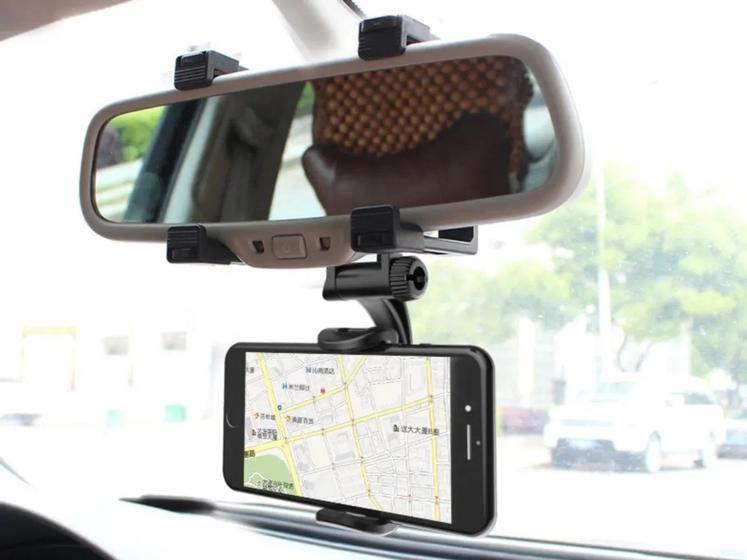 Imagem de Suporte Celular Veicular Giro 360º Retrovisor Taxi Uber