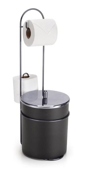 Imagem de Suporte Chão Para Papel Higiênico Com Lixeira 5lts Onix