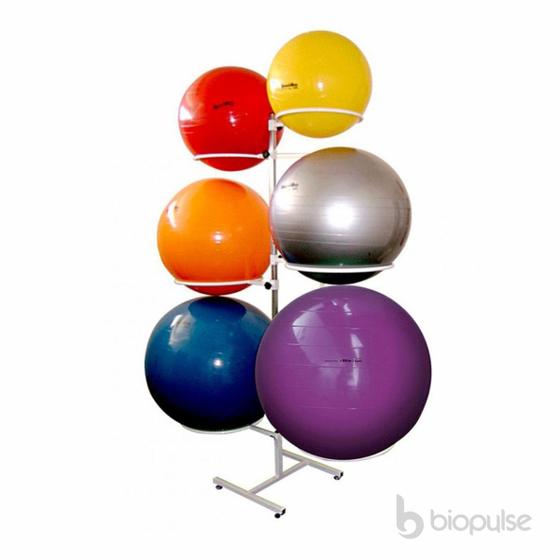 Suporte Com Pedestal Para 6 Bolas De Pilates - Carci - Suporte para ...