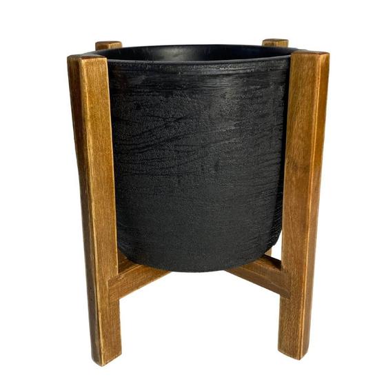 Suporte com Vaso de Polietileno Decorativo para Plantas 30cm Menor preço em Suporte com Vaso de Polietileno Decorativo para Plantas 30cm