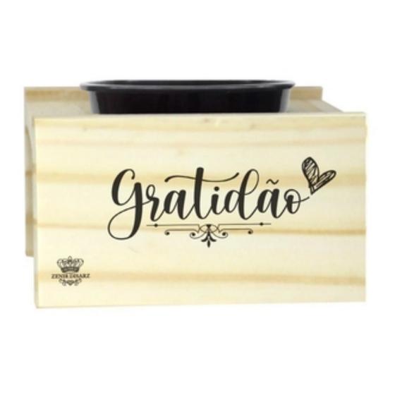 Imagem de Suporte com vaso gratidao7,5x12x13