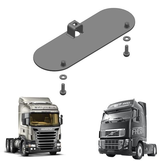 Imagem de Suporte Da Placa Larga Volvo Fh Com Parfuso Dianteiro