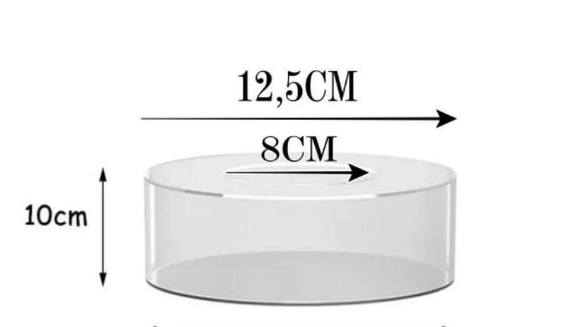 Imagem de Suporte De Acrilico Base De Bolo 12,5 De Diâmetro 10 De Altu