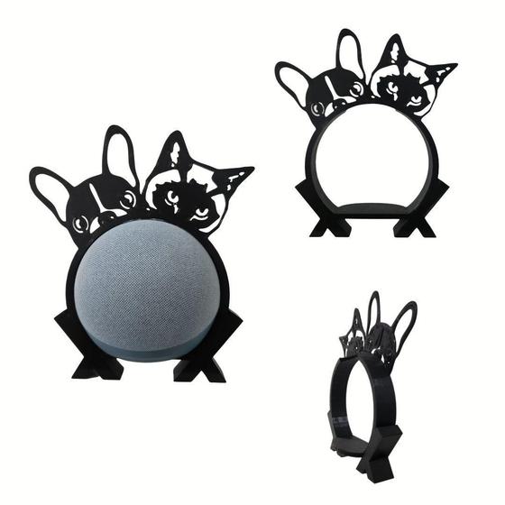 Imagem de Suporte de Alexa para Echo Dot 4 e Dot 5 "Bulldog e Gato"