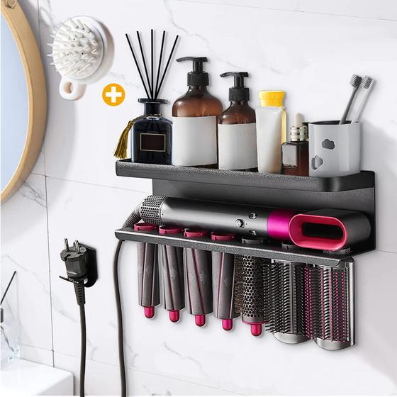 Imagem de Suporte de Armazenamento para Dyson Airwrap - Compatível com Yimerlen (Preto)