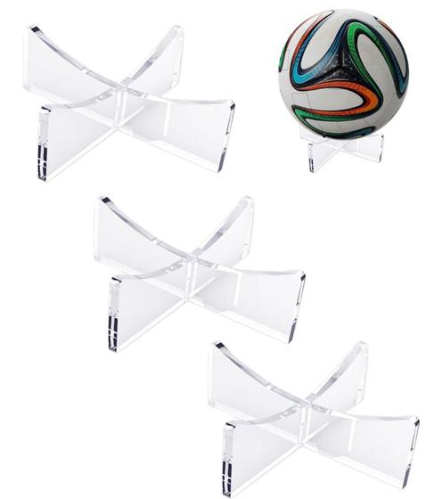 Imagem de Suporte de Bola Transparente em Acrilico Pack com 3 Unidades