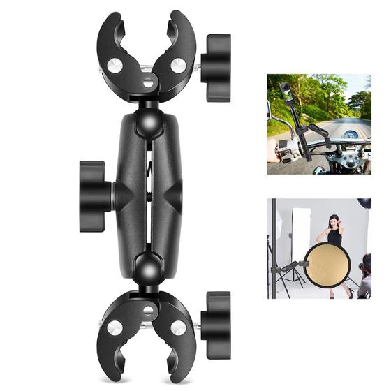 Imagem de Suporte de braçadeira de câmera PULUZ Super Clamp Double para bicicleta