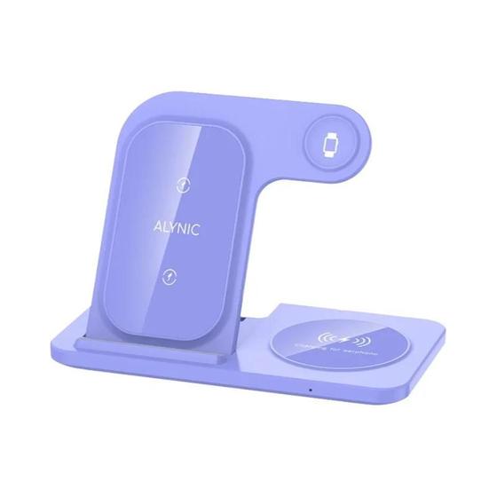 Imagem de Suporte de Carregamento Sem Fio 3 em 1 Dobrável para iPhone 15/14/13/12, Apple Watch e AirPods