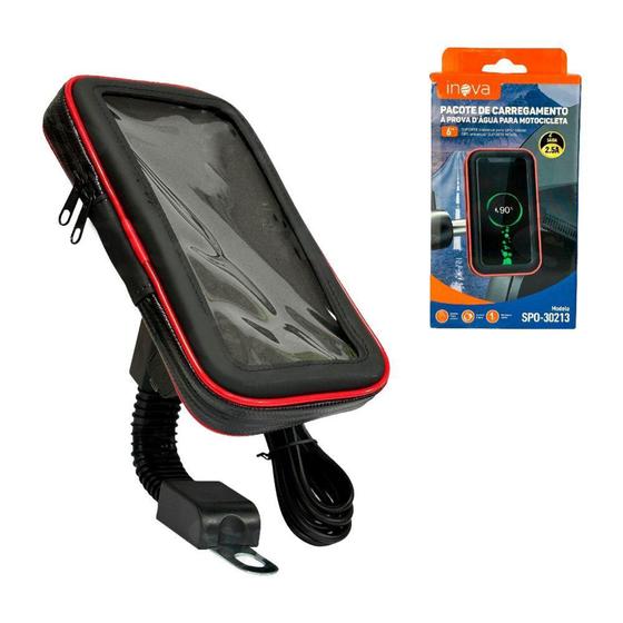 Imagem de Suporte de Celular Até 6 Polegadas Com Carregador Inova SPO-30213