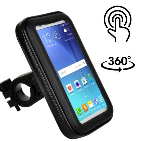 Imagem de Suporte de Celular Impermeável de Moto Bike Scooter Rotação 360 visão Superfixaçao para Smartphone 