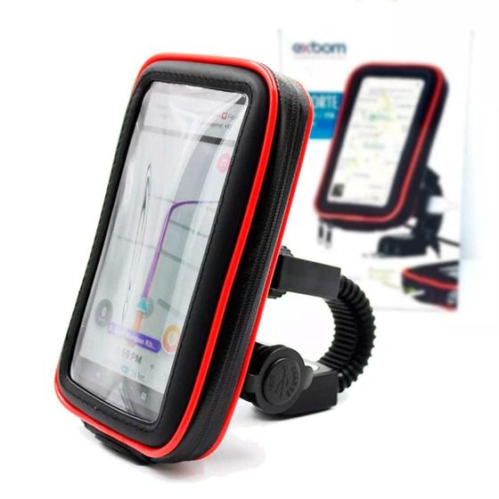 Imagem de Suporte de Celular para Moto Exbom SP-CA35L com Carregador USB