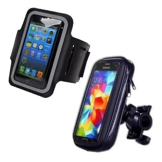 Imagem de Suporte De Celular Para Moto Ou Bike + Braçadeira Esportiva