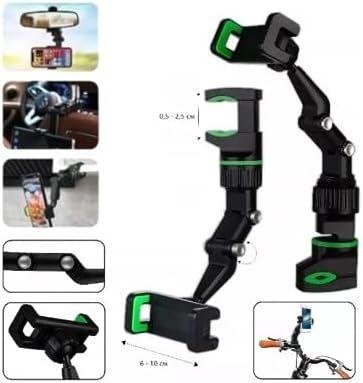 Imagem de  Suporte De Celular Universal Para Retrovisor Espelho De Carro, Banco Traseiro, Casa, Cozinha, Mesa, Multifuncional Clip Giratório 360