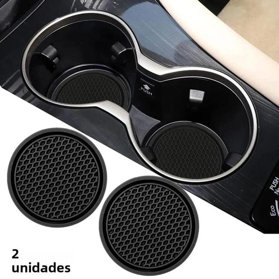 Imagem de Suporte de Copo Antiderrapante para Carro - 2 Peças com Ajuste Universal