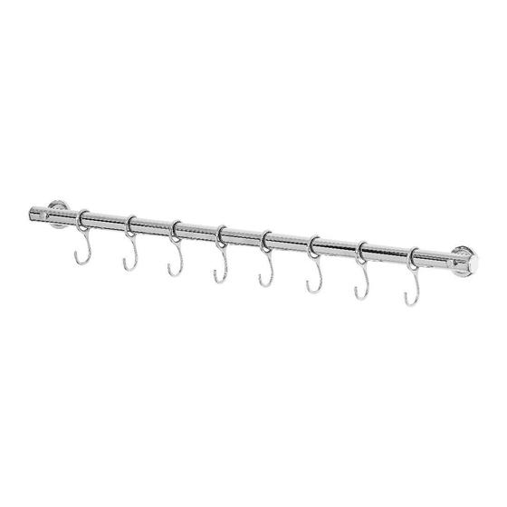 Suporte De Cozinha Porta Talheres 100cm Com 18 Ganchos Menor preço em Suporte De Cozinha Porta Talheres 100cm Com 18 Ganchos