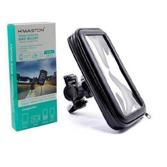 Imagem de Suporte De Guidão Para Celular Para Bicicleta E Moto Case Impermeável Com Fechamento Em Zíper - MLS