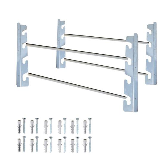 Imagem de Suporte De Inox Churrasqueira 60cm Duplo - Grelhas E Espetos