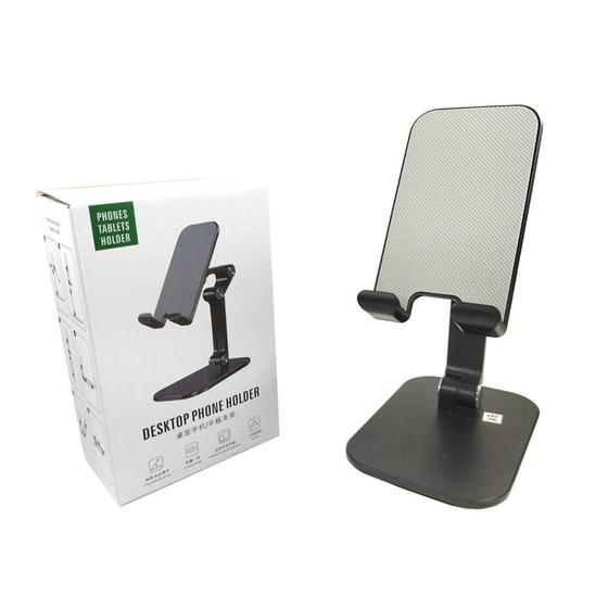 Imagem de Suporte De Mesa Dobrável Celular Smartphone Regulável Preto