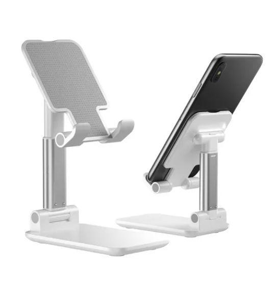 Suporte de Mesa Dobrável de Alumínio para Celular e Tablet Cor branca Menor preço em Suporte de Mesa Dobrável de Alumínio para Celular e Tablet Cor branca