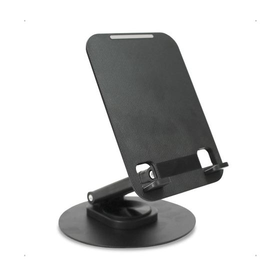 Imagem de Suporte de Mesa em Plástico Ajustável para Celular e Tablet Universal Compatível com Diversos Tamanhos, Leve, Portátil, Resistente