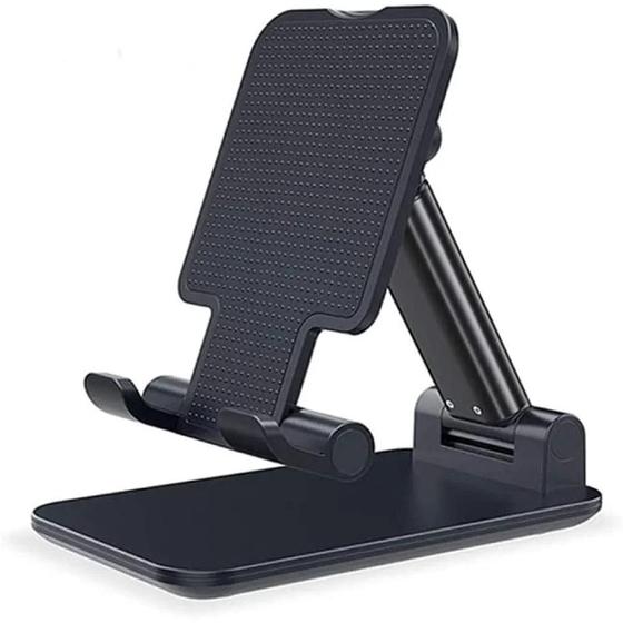 Imagem de Suporte de mesa para celular ajustável articulado smarthphone universal dobrável