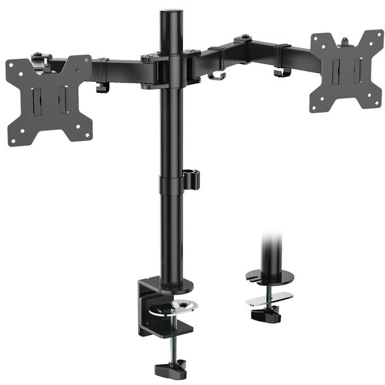 Imagem de Suporte de Mesa para Dois Monitores WALI M002 - Até 27 Polegadas