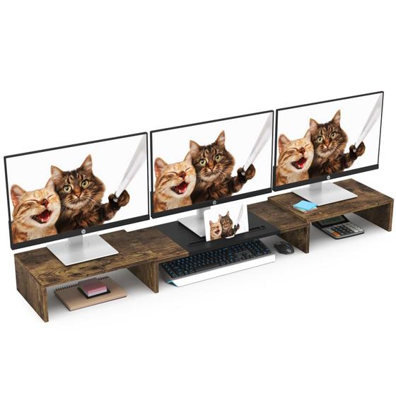 Imagem de Suporte de monitor WESTREE Triple Dual Riser 1-2-3 monitores