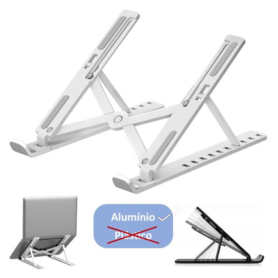 Suporte De Notebook Articulado Aluminio Dobrável Ergonomico Menor preço em Suporte De Notebook Articulado Aluminio Dobrável Ergonomico