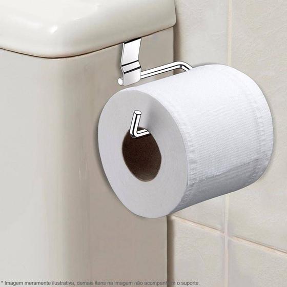 Suporte de Papel Higiênico para Caixa de Descarga Aço Cromado Simples Menor preço em Suporte de Papel Higiênico para Caixa de Descarga Aço Cromado Simples