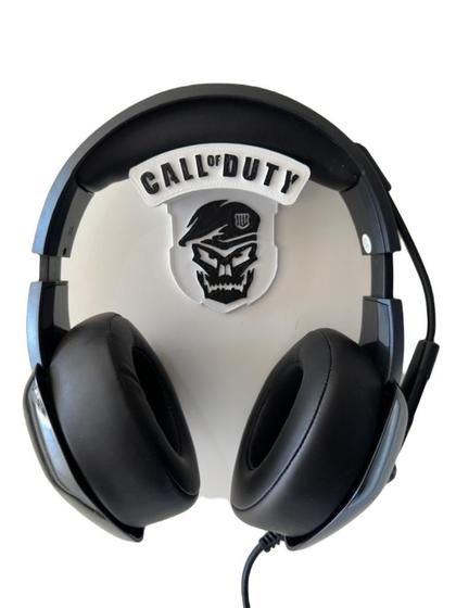 Imagem de Suporte De Parede Headset call of duty Com Fita Dupla Face black ops branco