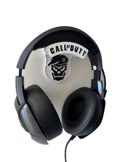 Imagem de Suporte De Parede Headset call of duty Com Fita Dupla Face Branco