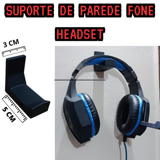 Imagem de Suporte De Parede Para Fone Headset e Headphone Gamer Com Fita Dupla Face