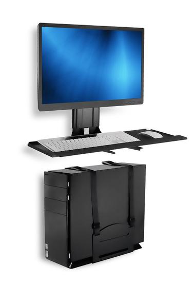 Imagem de Suporte de Parede para Monitor e Teclado Mount-It! com Suporte para CPU