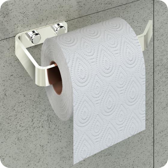 Suporte De Parede Porta Papel Higiênico Alto Brilho Menor preço em Suporte De Parede Porta Papel Higiênico Alto Brilho