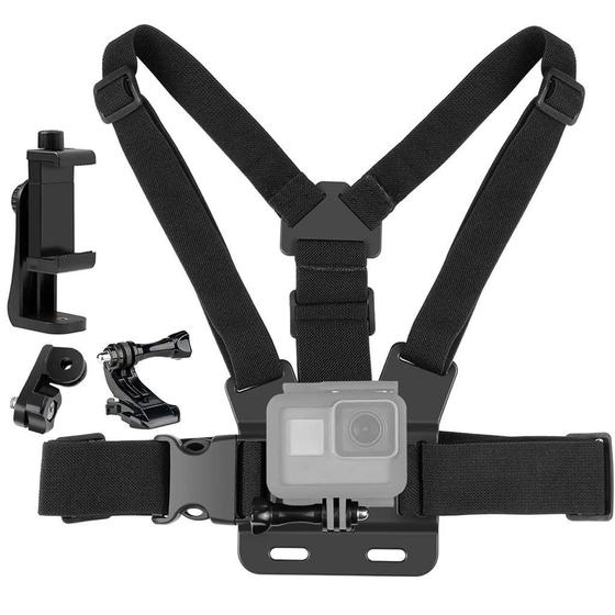 Imagem de Suporte de Peito Torso p/ Celular Câmera Ajustável Peitoral