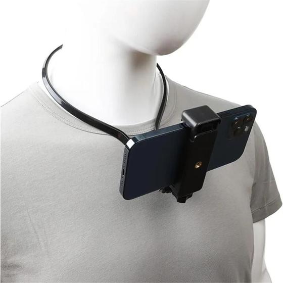 Imagem de Suporte de Pescoço para Celular - Mãos Livres e Universal - Compatível com iPhone 15 Pro