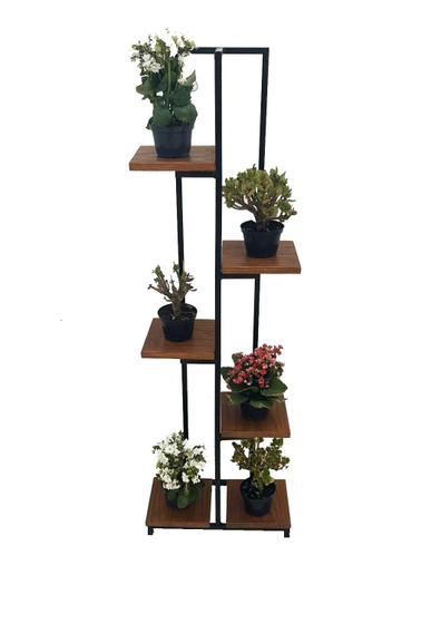 Imagem de Suporte de planats estante 6 níveis ferro estilo industrial jardineira de pé