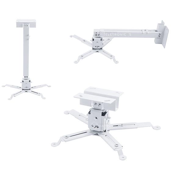 Suporte De Teto Articulado Universal Para Projetor Até 15kg Melhor Ajuste U1004 Menor preço em Suporte De Teto Articulado Universal Para Projetor Até 15kg Melhor Ajuste U1004