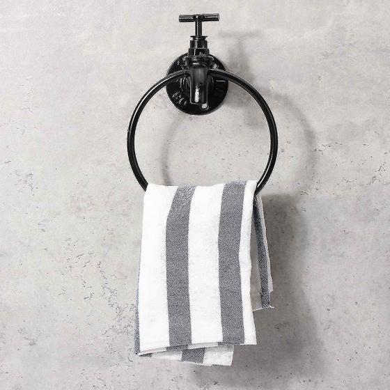 Imagem de Suporte de toalha montado na parede retro cozinha banheiro rack organi