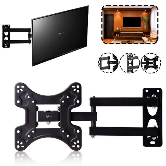 Suporte De Tv Articulado 17 A 42 Polegadas Televisão Led Lcd Retrátil Monitor Menor preço em Suporte De Tv Articulado 17 A 42 Polegadas Televisão Led Lcd Retrátil Monitor