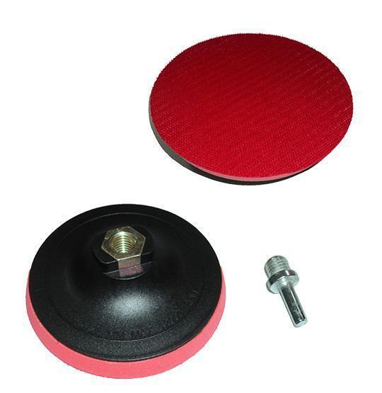 Imagem de Suporte Disco De Lixa Com tiras autocolantes E Adaptador M14 125Mm 5''