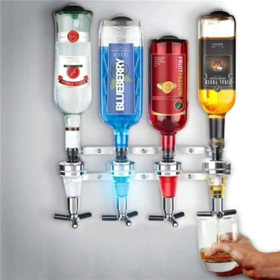 Imagem de Suporte Dispenser Dosador De Bebidas Drink Bar 4 Garrafas