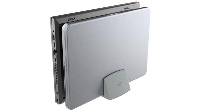 Imagem de Suporte Duplo 2 Notebooks 2,5cm Fechado Laptop Mesa Vertical