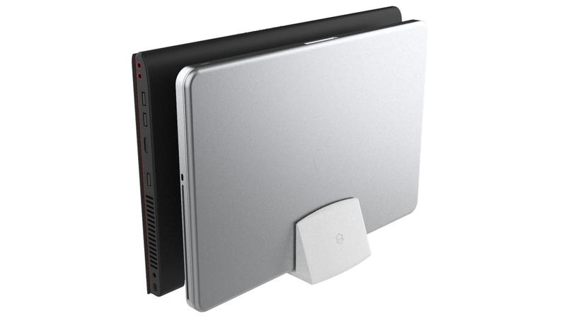 Imagem de Suporte Duplo 2 Notebooks Fechado Laptop Mesa Vertical