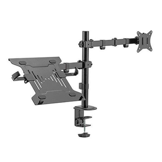 Suporte Duplo de Mesa para Monitor e Notebook TM24C Menor preço em Suporte Duplo de Mesa para Monitor e Notebook TM24C