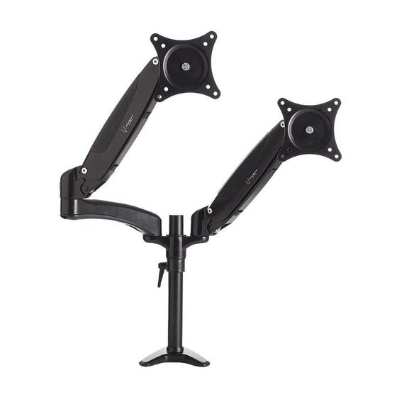 Menor preço em Suporte Duplo de Mesa para Monitor Husky Gaming, Articulado, Com Pistão, Gás, Preto - HGMAD001