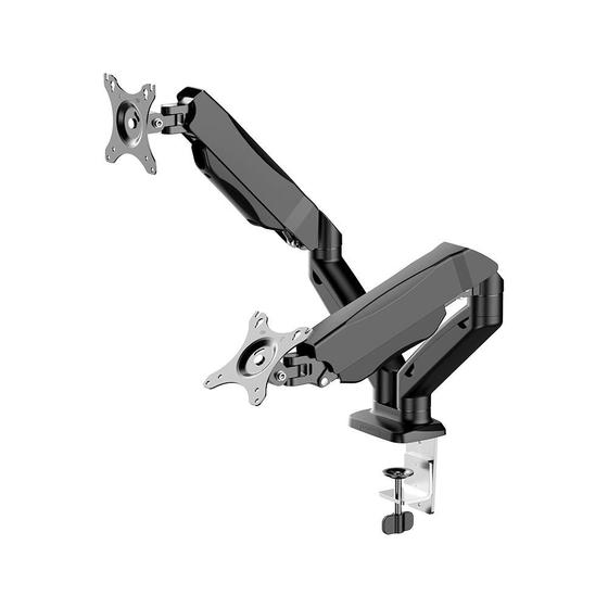 Imagem de Suporte Duplo de Monitor KABUM! essentials + KBM! GAMING SME210, Articulado, Pistão a gás, Monitores de 10 a 32 polegadas - KESME210PT